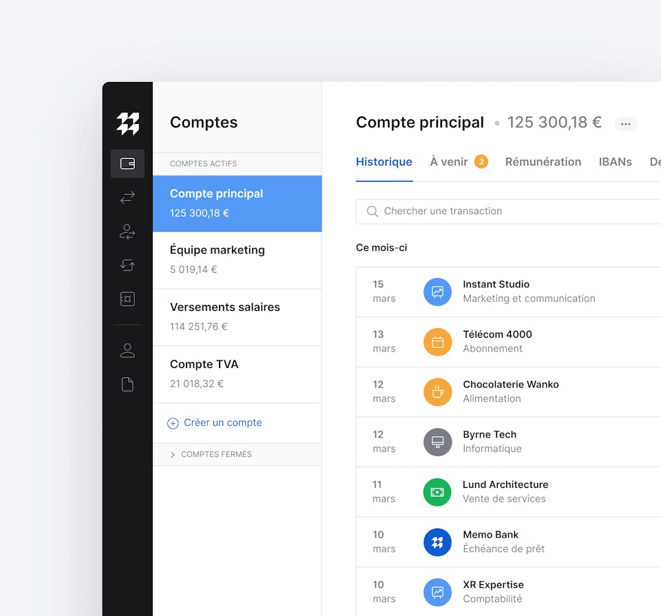 Interface multi-comptes